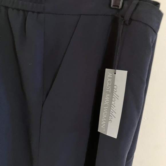 NWT navy dress pants double button lined - Picture 3 of 5